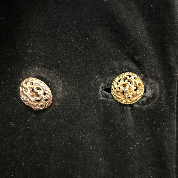 VTG Brittany Bay by Bernard Casual Women S Black Velvet Maxi Trench Coat Witchy - Picture 12 of 14